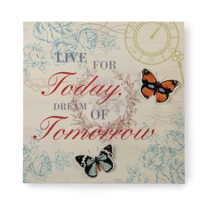 Live & Dream 3-D Butterfly Wall Art - crazydecor