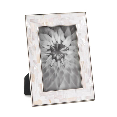 Mother Of Pearl Mosaic Frame 4" X 6" - crazydecor