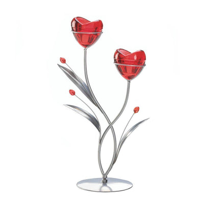 Two Hearts In Bloom Candle Holder - crazydecor