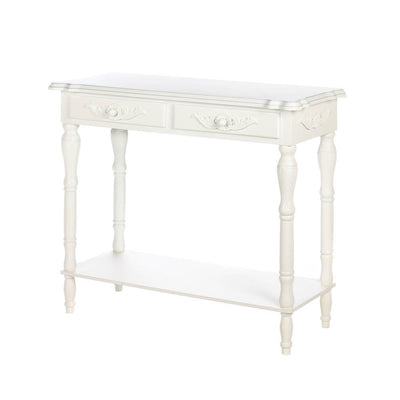 Carved White Hallway Table - crazydecor