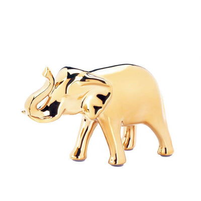 Small Golden Elephant Figure - crazydecor