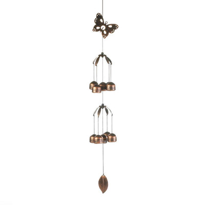 Butterfly Double Tier Bell Wind Chime - crazydecor