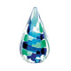 Pixel Blue Tear Drop Art Glass - crazydecor