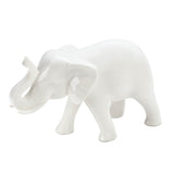 Sleek White Elephant Figurine - crazydecor