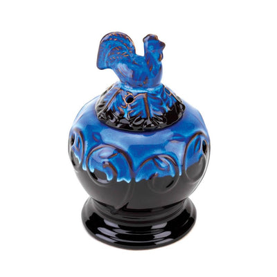 Cobalt Rooster Oil Warmer - crazydecor