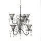 Midnight Blooms Double Chandelier - crazydecor