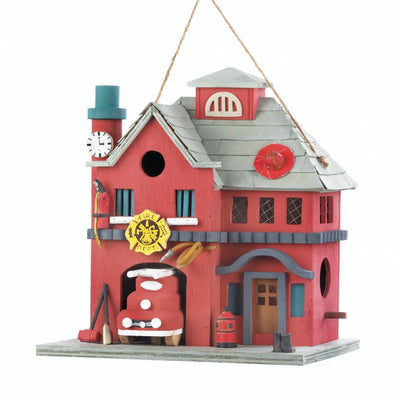 Fire Station Birdhouse - crazydecor