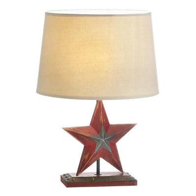 Farmhouse Red Star Table Lamp - crazydecor