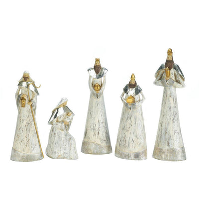 Weathered White Nativity Set - DreamyDecor