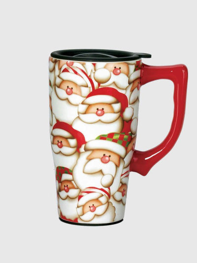 Santa Faces Travel Mug - crazydecor