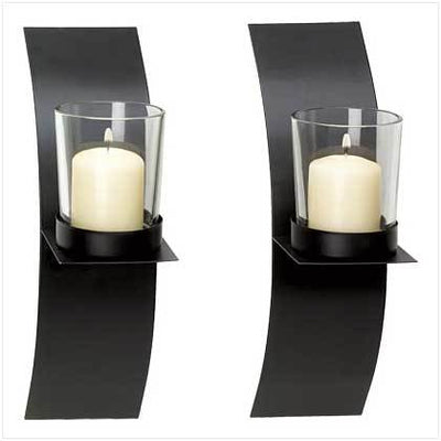 Modern Art Candle Sconce Duo - crazydecor