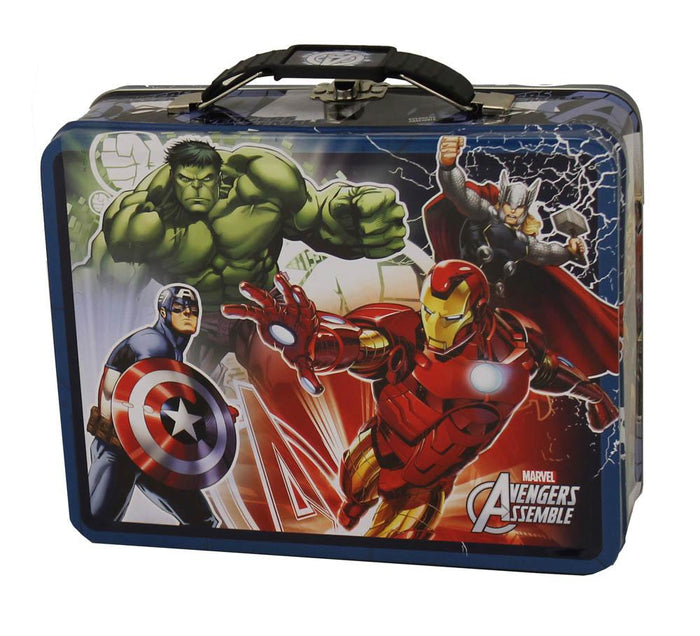 Avengers Assemble Blue Tin Lunch Box - crazydecor