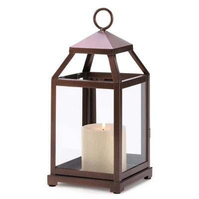 Bronze Contemporary Candle Lantern - crazydecor