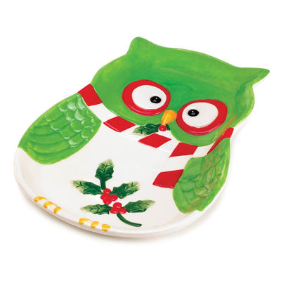 Holiday Hoot Large Plate - crazydecor