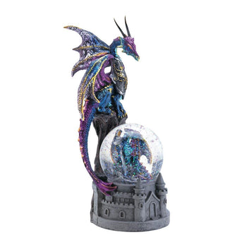 Dragon Castle Glittering Snow Globe - crazydecor