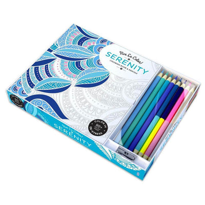 Serenity Adult Coloring Book With Pencils - crazydecor