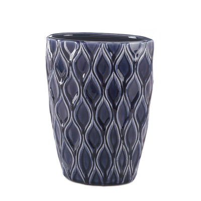 Deep Blue Wide Vase - crazydecor