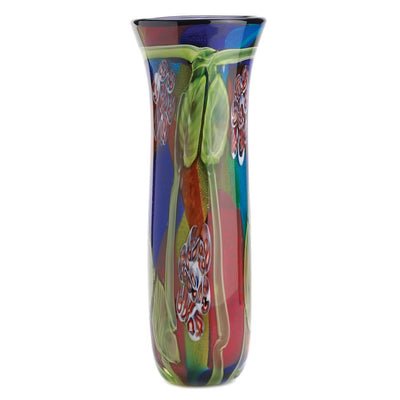 Peacock Fantasy Art Glass Vase - crazydecor