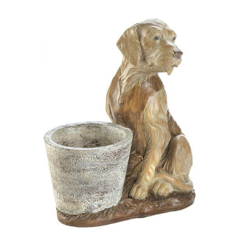 Vested Retriever Dog Flower Pot - crazydecor