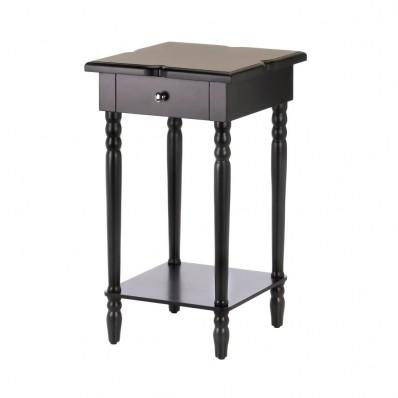 Hampton Black Wood Table - crazydecor