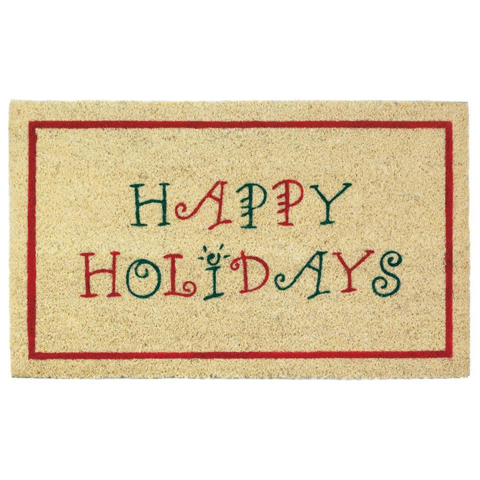 Happy Holidays Welcome Mat - crazydecor