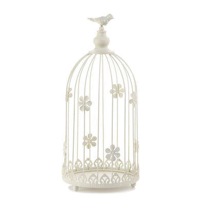 Ivory Birdcage Candle Display - crazydecor