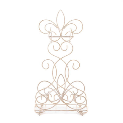 Fleur De Lis Standing Toilet Paper Holder Rack - crazydecor