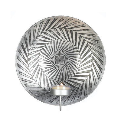 Geometric Silver Plate Wall Sconce - crazydecor