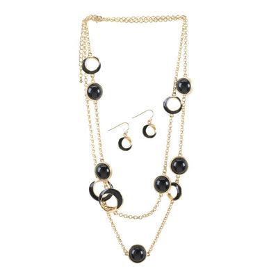 Black Orbit Jewelry Set - crazydecor