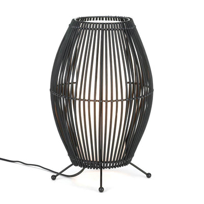 Black Metal Slat Convex Lamp - crazydecor