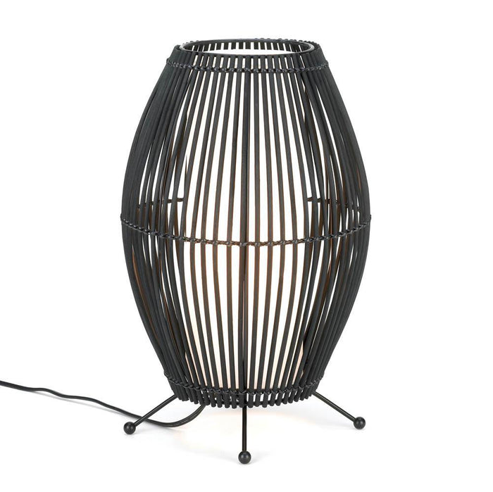 Black Metal Slat Convex Lamp - crazydecor