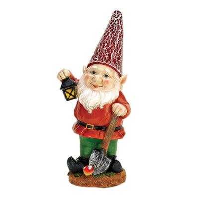 Little Lantern Gnome Solar Statue - crazydecor