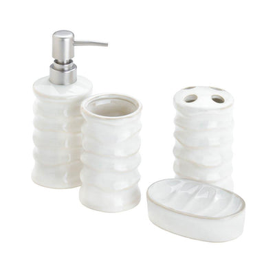 White Bath Accessory Set - DreamyDecor