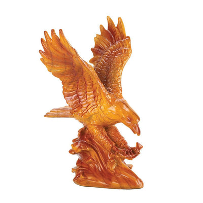 Faux Wooden Eagle Statue - crazydecor