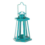 Aqua Lighthouse Mini Lantern - crazydecor