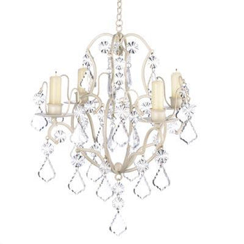 Ivory Baroque Candle Chandelier - crazydecor