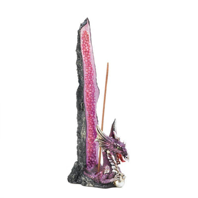 Purple Dragon Geode Incense Stand - crazydecor