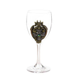 Green Dragon Glass Goblet - crazydecor