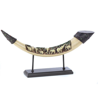 Lucky Elephants Tusk Sculpture - crazydecor