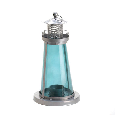 Blue Watch Tower Candle Lantern Lamp - crazydecor