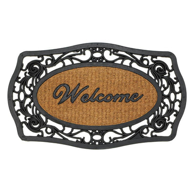 Frill Framed Welcome Entry Mat - crazydecor