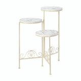 Distressed White Triple Planter Stand - crazydecor