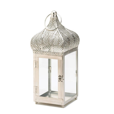 Silver Moroccan Dome Lantern - crazydecor