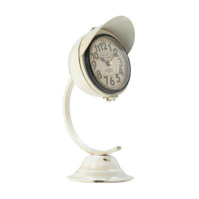 White Vintage Desk Clock - DreamyDecor