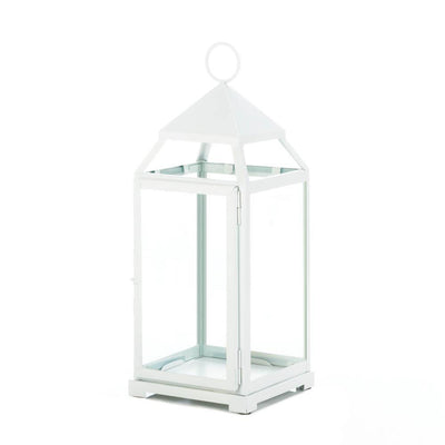 Large White Contemporary Lantern - crazydecor