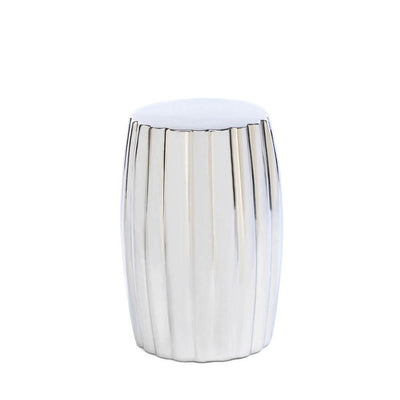 Silver Decorative Stool - crazydecor