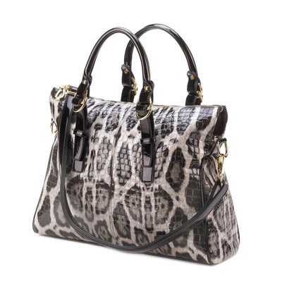 High Fashion Snake Skin Tote Handbag - crazydecor