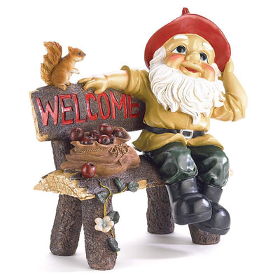 Garden Gnome Welcome Statue - crazydecor