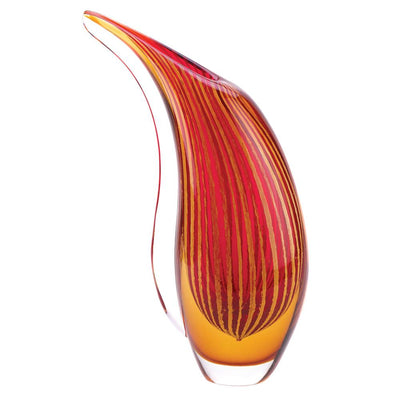 Crimson Sunset Art Glass Vase - crazydecor