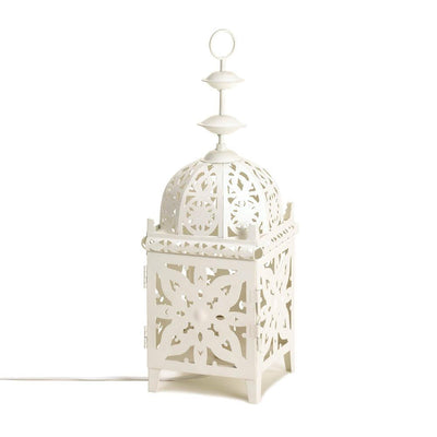 White Medallion Table Lamp - DreamyDecor